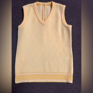 Vintage 70s gold zip back vest Size Small